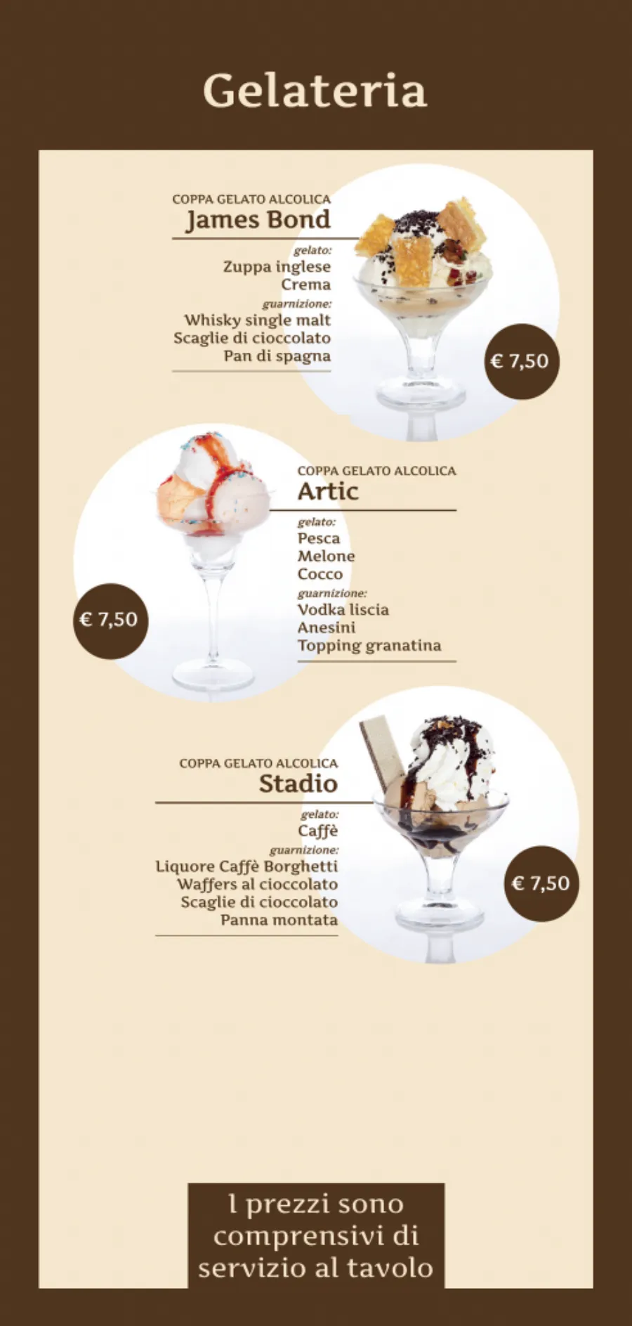 Listino online : Menu MENU BAR COMMERCIO 2025 BAR COMMERCIO SAS di Quarato Vittorio & F.lli Noci