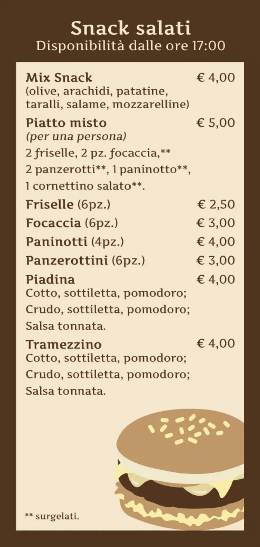 Listino online : Menu MENU BAR COMMERCIO 2025 BAR COMMERCIO SAS di Quarato Vittorio & F.lli Noci