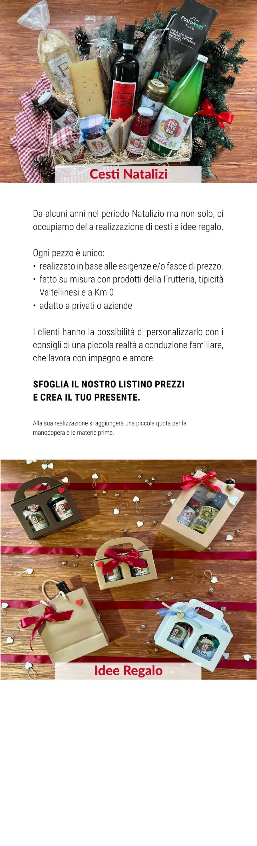 Listino online : Listino La Frutteria di De Petri Nicola Forcola (SO) Località Pasqualina, 8