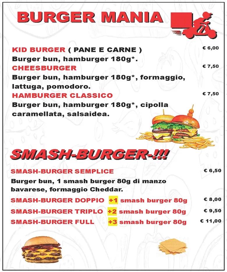 Listino online : Menu Pizze, snack, fritti Pizzaidea Ceggia